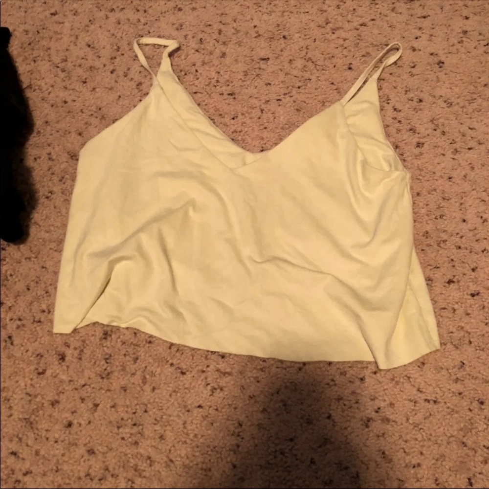 Yellow -green crop top